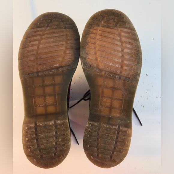 Dr. Martens Black and Red Plaid Brogues - Picture 3 of 11